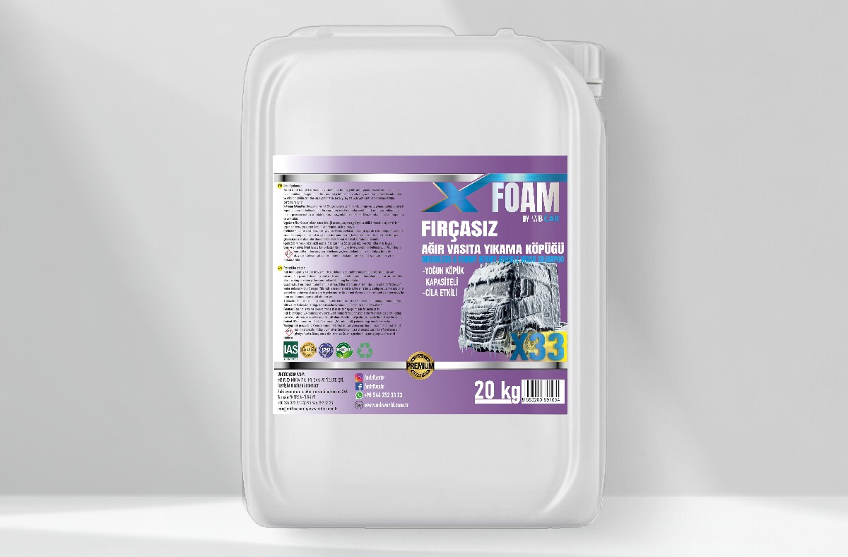 X-Foam Fırçasız Cilalı Ağır Vasıta Yıkama Köpüğü X33